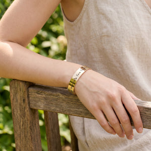 Live Simply, Love Generously, Care Deeply, Speak Kindly...and Leave the Rest to God | Gold Brass Cuff Bracelet