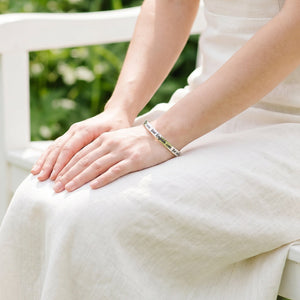 Sterling Silver Lord's Prayer Bangle Bracelet