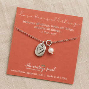 Love Bears All Things Fine Pewter Necklace | The Vintage Pearl
