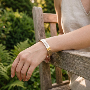 1 Corinthians 13 Gold Brass Engraved Cuff Bracelet | Love is patient...