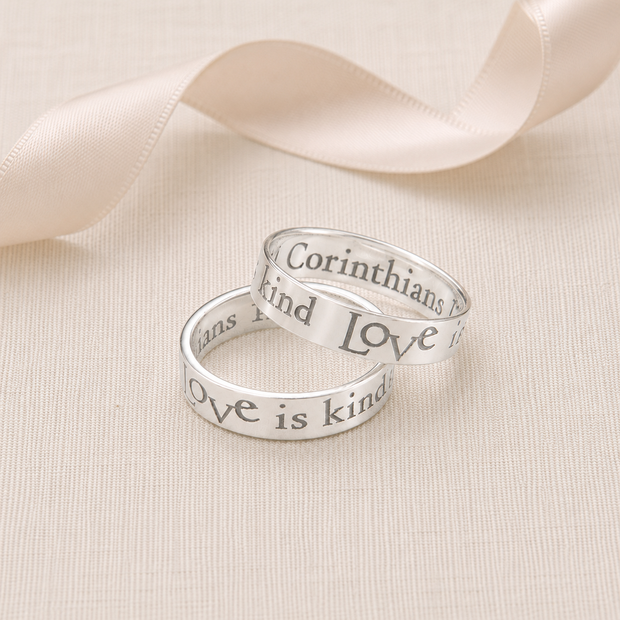 Love is Patient Love is Kind Sterling Silver Ring
