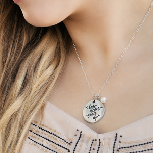 Love Never Gives Up Fine Pewter Necklace | The Vintage Pearl