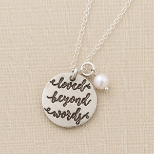 Loved Beyond Words Fine Pewter Necklace | The Vintage Pearl