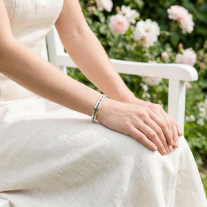 Genesis 31:49 Sterling Silver Mizpah Cuff Bracelet