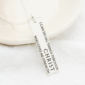 I Can Do All Things Through Christ Sterling Silver Necklace | Philippians 4:13