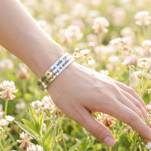 Philippians 4:8 Sterling Silver Engraved Scripture Verse Cuff Bracelet