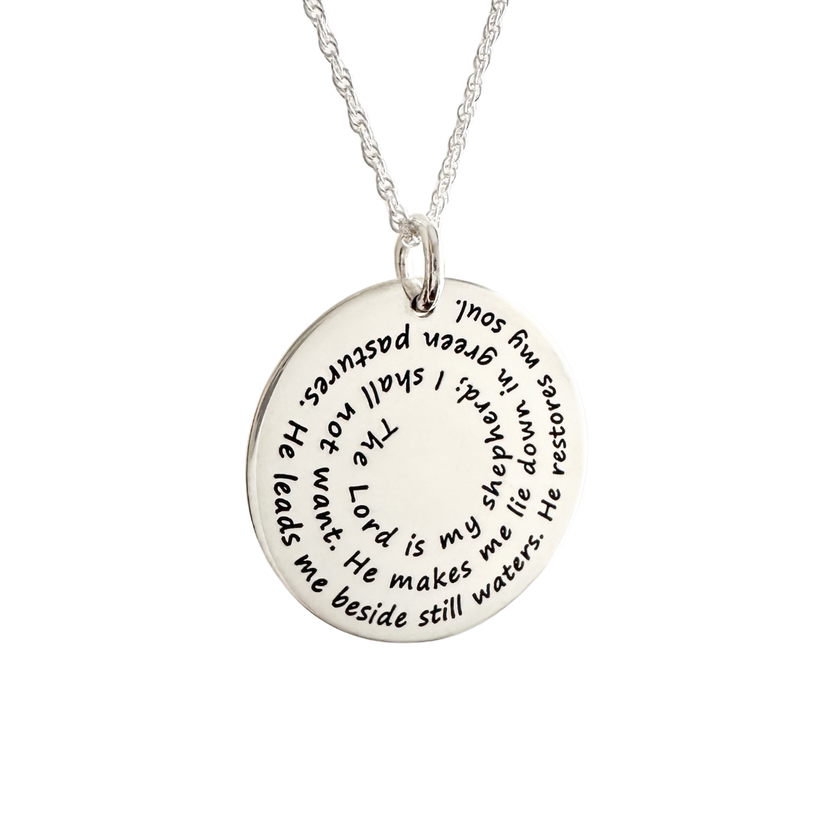 23rd Psalm The Lord is My Shepherd Cross Charm Pendant Sterling Silver 23rd Psalm The Lord is My Shepherd Cross Charm Pendant Sterling Silver