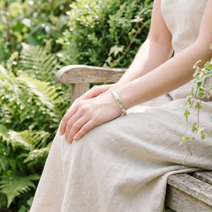 Sterling Silver Scripture Bangle Bracelet | Be Still Psalm 46:10 | With You Always Matthew 28:20