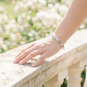 Matthew 28:20 Sterling Silver Engraved Cuff Bracelet | Remember I Am With You Always