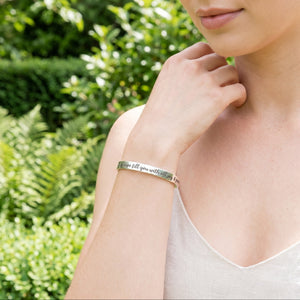 Romans 15:13 sterling silver cuff bracelet