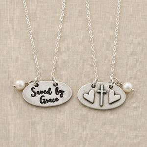 Saved by Grace Fine Pewter Necklace | The Vintage Pearl