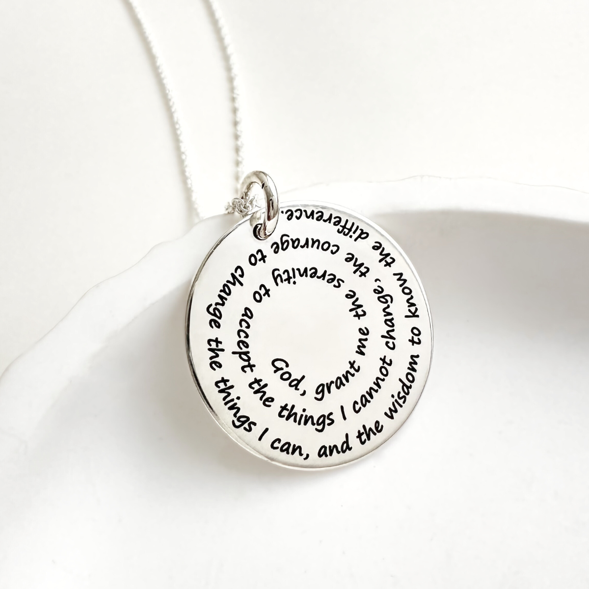 Engravable Round Necklace | Sterling Silver | Missoma