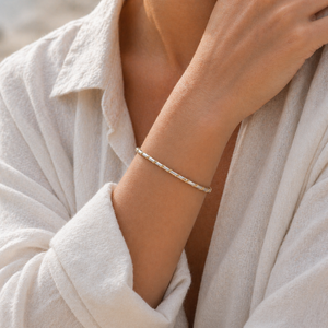 Sterling Silver and 14k Gold Filled Mixed Metal Twist Cuff Bracelet