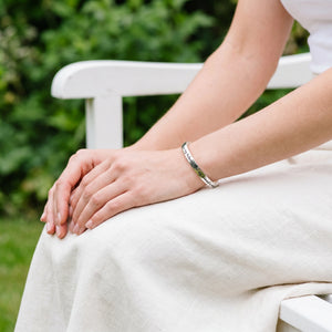 Song of Solomon 6:3 Sterling Silver Bangle Bracelet | I am My Beloved's