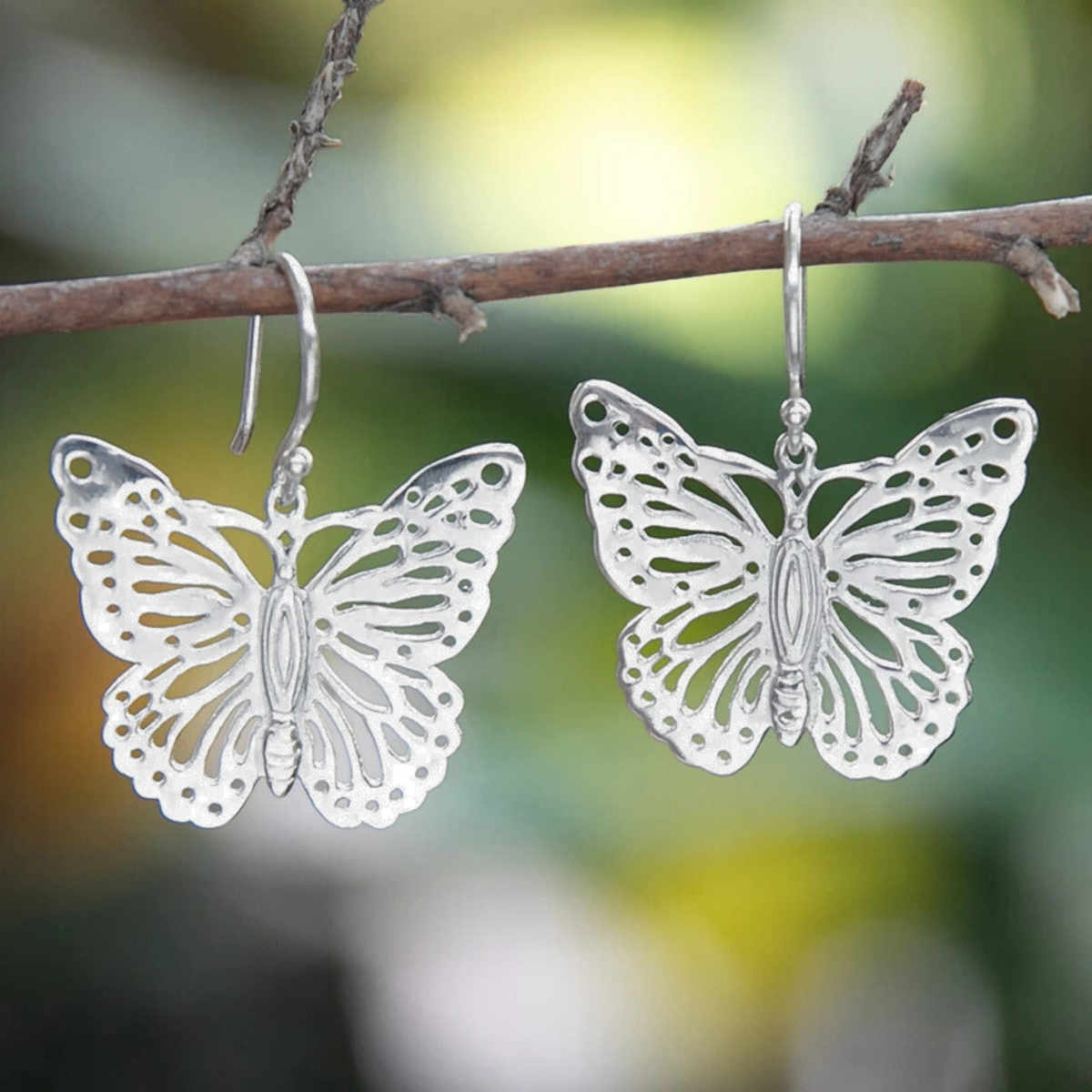 Sterling Silver New Creation Butterfly Earrings