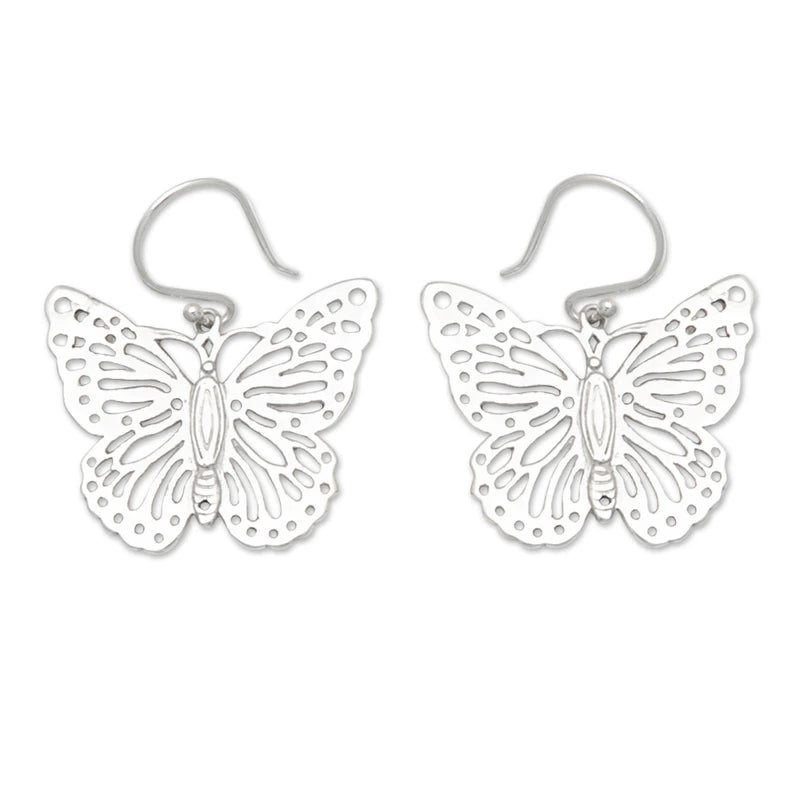 Sterling Silver New Creation Butterfly Earrings