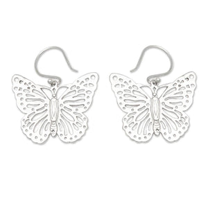Sterling Silver New Creation Butterfly Earrings