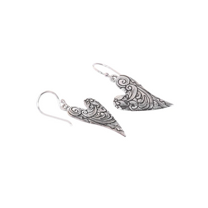 Sterling Silver Dove Wing Earrings