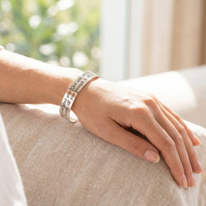 Love the Lord Your God Sterling Silver Engraved Cuff Bracelet | Luke 10:27