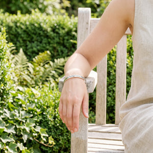 Sterling Silver Serenity Prayer Bangle Bracelet