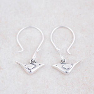 Sterling Silver Sweet Sparrow Earrings | Matthew 6:26-27