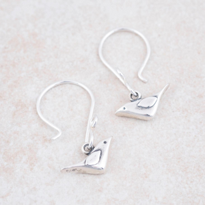 Sterling Silver Sweet Sparrow Earrings | Matthew 6:26-27