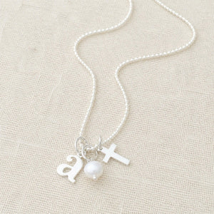 Sterling Silver Initial Charms | Typewriter Alphabet Letter Charm