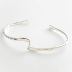 Sterling Silver Wave Cuff Bracelet