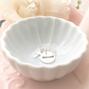 Sterling Silver Inspirational Charm Necklaces | Custom Engraving Available