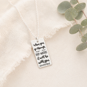Sterling Silver Deep Waters Pendant Necklace | Isaiah 43:2