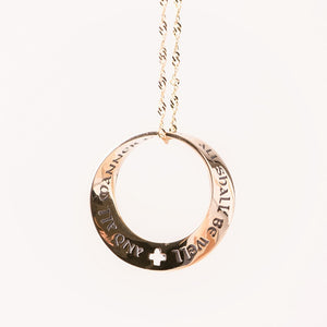 14k Gold Julian of Norwich Mobius Necklace | All Shall Be Well