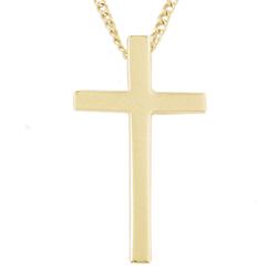 Large solid sale gold cross pendant