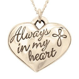 14k Gold Heart Cross Necklace | Always in My Heart