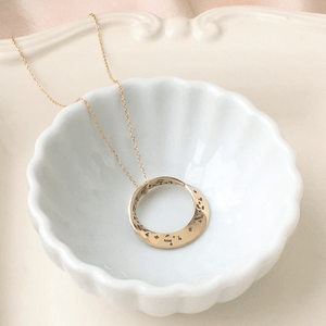 14k Gold Ani l'dodi Hebrew Mobius Twist Song of Solomon Necklace | I Am My Beloved's and My Beloved is Mine