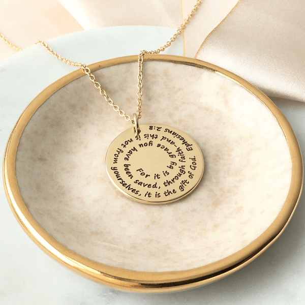 Custom Engraved 14k Gold Spiral Pendant Necklace Personalized