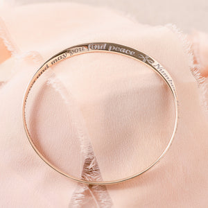May God Bless You and Keep You Mobius Bangle Bracelet | Numbers 6:24-26 | Sterling Silver or 14k Gold