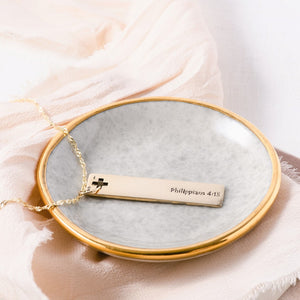 14k Gold I Can Do All Things Through Christ Necklace | Philippians 4:13