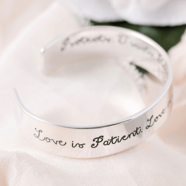 Personalized Vintage Style Keepsake Engraved Bangle Bracelet Locket That  Holds Picture Photo For Women Sterling Silver