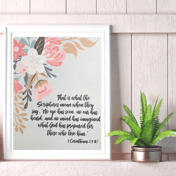 No Eye Has Seen Bible Verse Watercolor Art Print | 1 Corinthians 2:9 ...