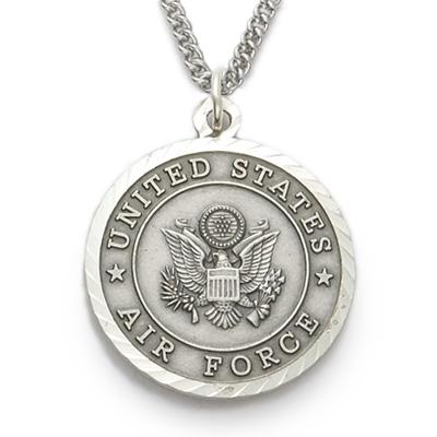 US Army 24 Sterling Silver Dog Tag Medal with Stainless Steel Chain