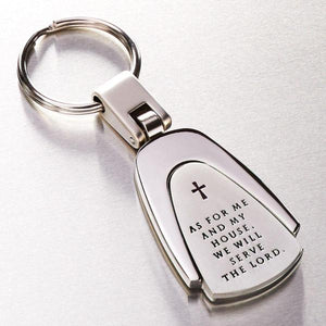 "As for Me and My House" Engraved Scripture Verse Keyring
