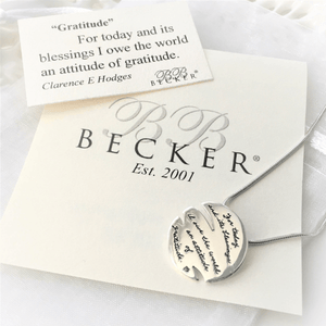 Attitude of Gratitude Sterling Silver Necklace | BB Becker