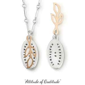Attitude of Gratitude Sterling Silver Necklace | Kathy Bransfield
