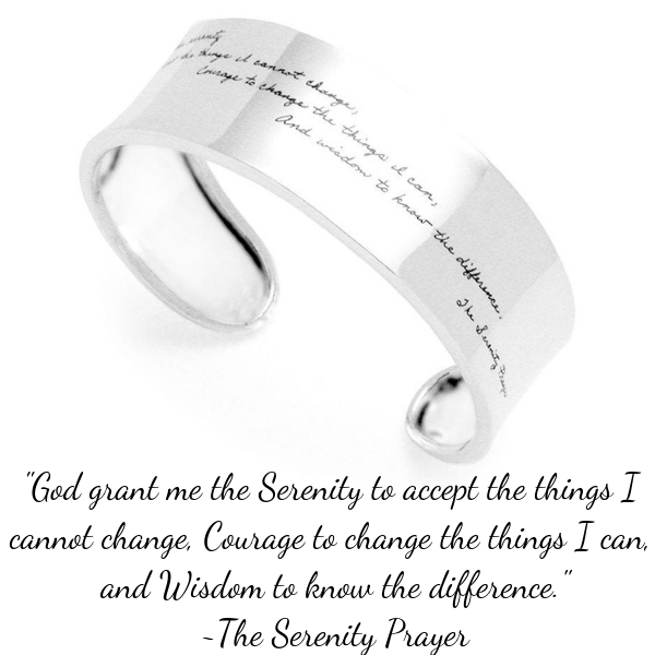 Sterling Silver Serenity Prayer Cuff Bracelet BB Becker