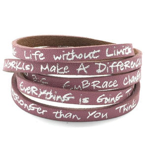 Believe You Can Accomplish Anything Genuine Leather Wrap Bracelet | Good Works Make a Difference