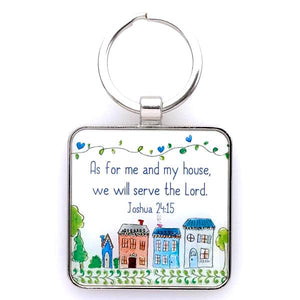 Faith-Based Scripture Verse Keyring | Bless Our Home | Joshua 24:15