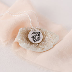Sterling Silver Tune My Heart Pendant Necklace | Come Thou Fount