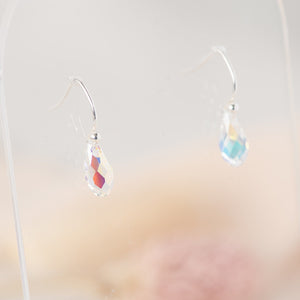 Sterling Silver & Swarovski Crystal Dangle Earrings | Choose Your Shape