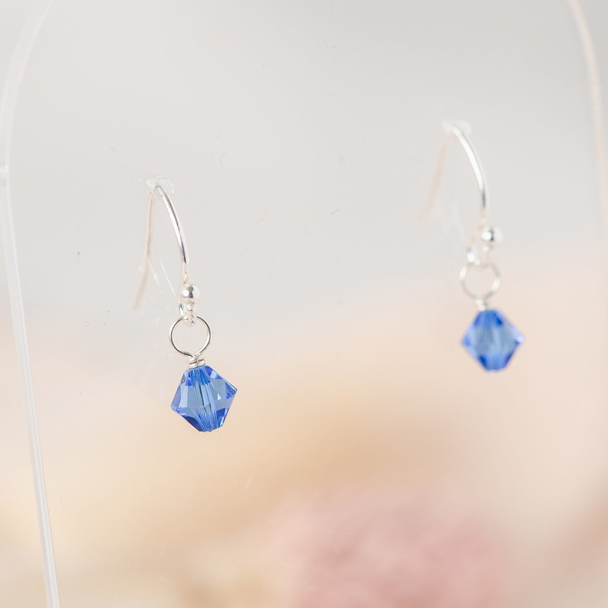Sterling Silver & Swarovski Crystal Custom Birthstone Dangle Earrings -  Clothed with Truth