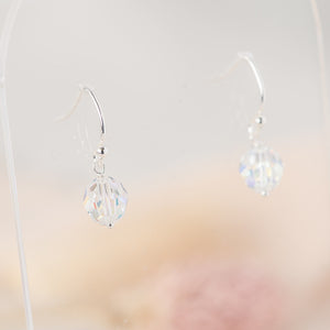 Sterling Silver & Swarovski Crystal Dangle Earrings | Choose Your Shape